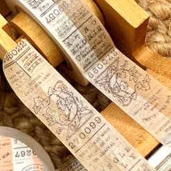 Mewmewbeam Washi Tape - Vintage Ticket Half