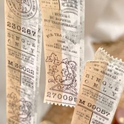 Mewmewbeam Washi Tape - Vintage Ticket Half