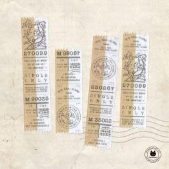 Mewmewbeam Washi Tape - Vintage Ticket Half