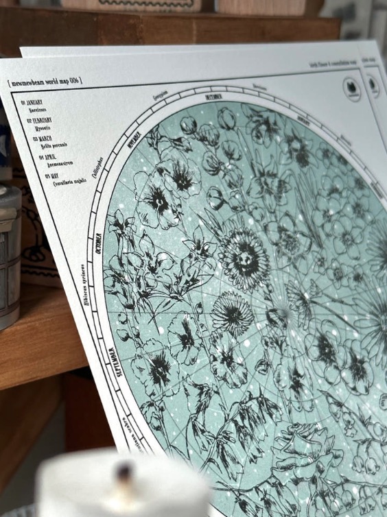 Mewmewbeam Postcard - World Map 006
