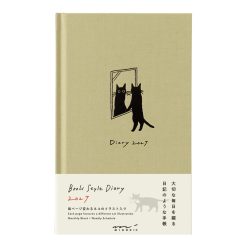 Midori 2027 B6 Book Style Diary - Cat Beige