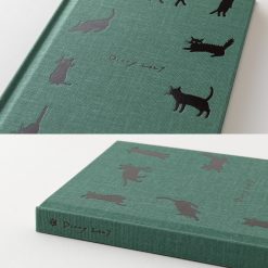 Midori 2027 B6 Book Style Diary - Cat Green image 3