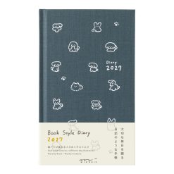 Midori 2027 B6 Book Style Diary - Dog Navy
