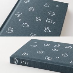 Midori 2027 B6 Book Style Diary - Dog Navy image 3