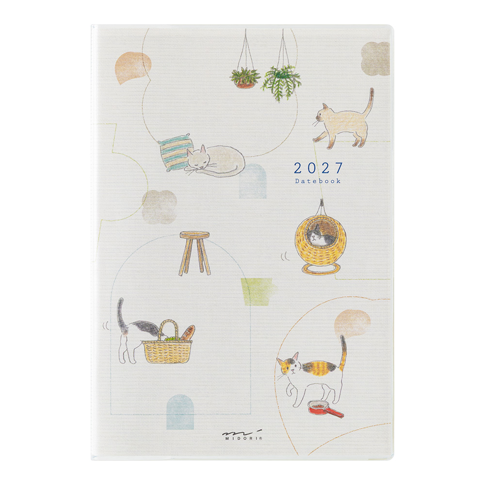 Midori 2027 B6 Pocket Diary - Cat