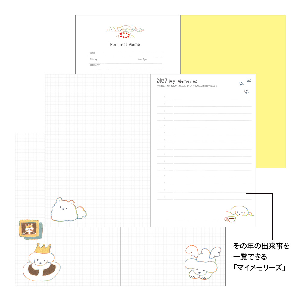 Midori 2027 B6 Pocket Diary - Dog image 7