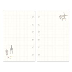 Midori 2027 B7 System Organizer Refill - Monthly Cat image 5