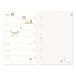 Midori 2027 B7 System Organizer Refill - Monthly + Weekly Cat image 5