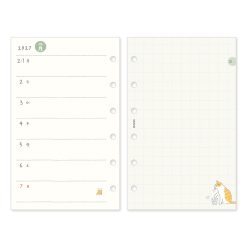 Midori 2027 B7 System Organizer Refill - Monthly + Weekly Cat image 7