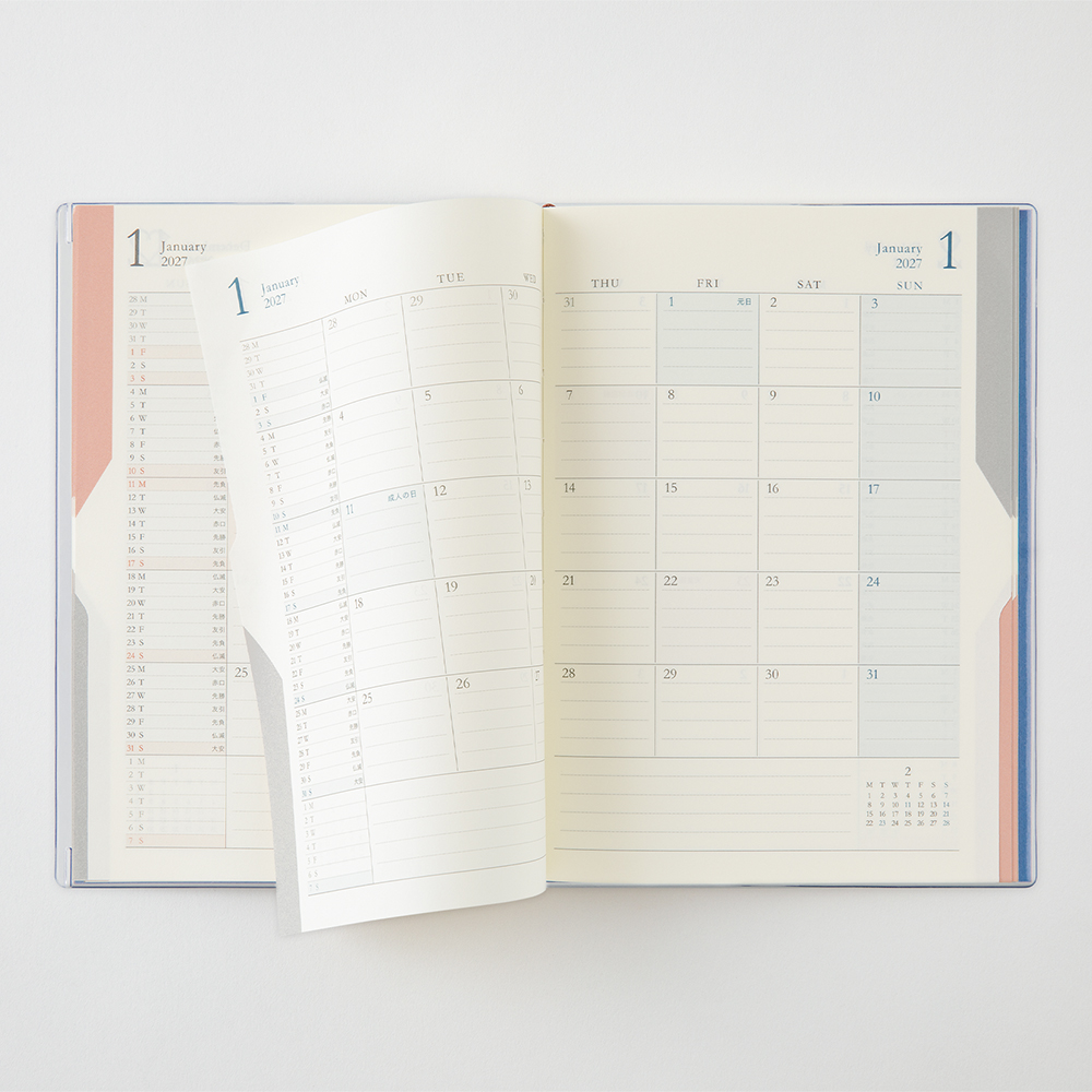 Midori 2027 Double Schedule B6 Planner - Blue image 3