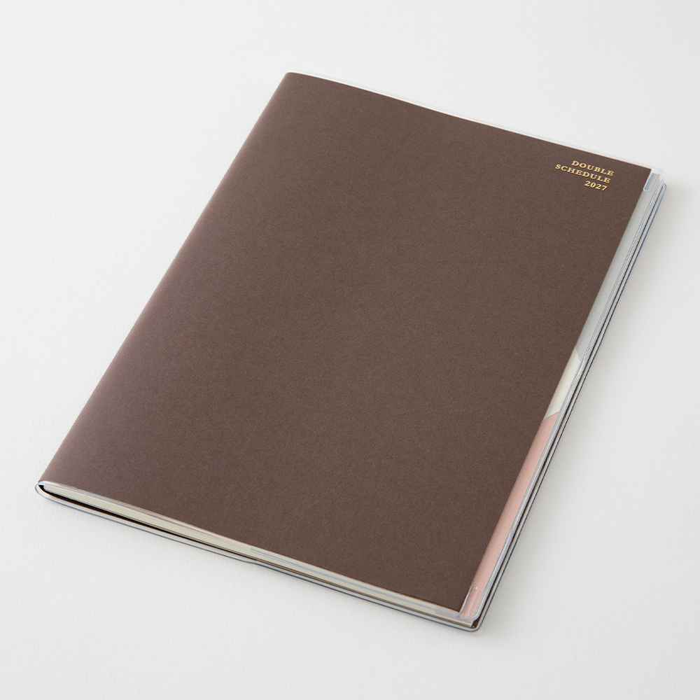 Midori 2027 Double Schedule B6 Planner - Dark Brown image 2