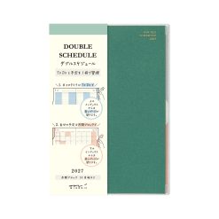 Midori 2027 Double Schedule To-Do B6 Planner - Green