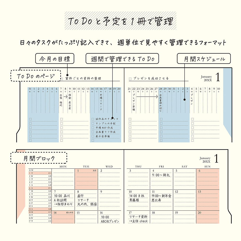 Midori 2027 Double Schedule To-Do B6 Planner - Green image 8