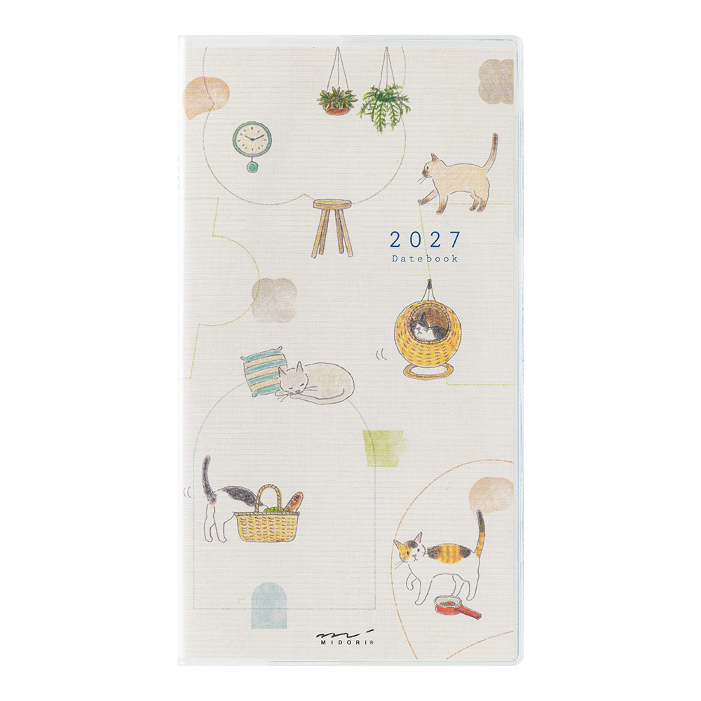 Midori 2027 Slim Pocket Diary - Cat