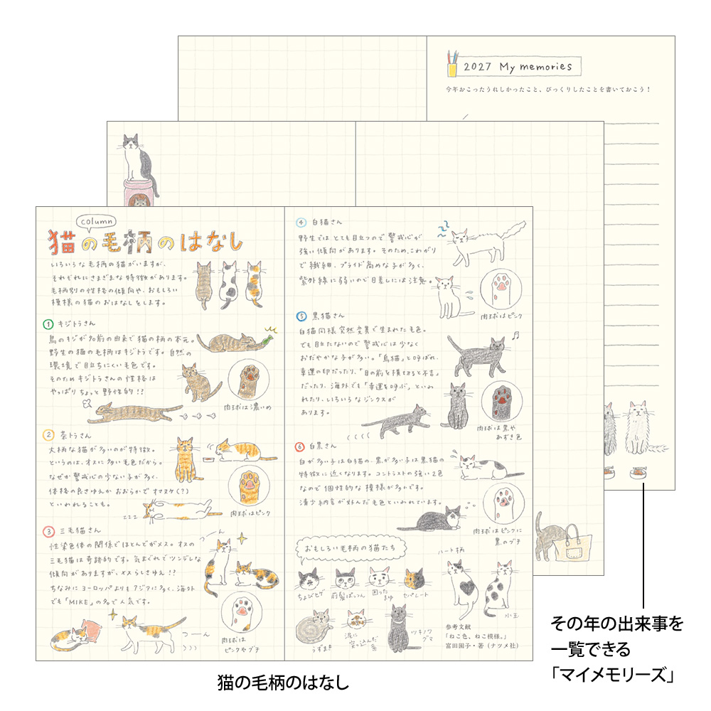 Midori 2027 Slim Pocket Diary - Cat image 7