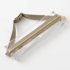 Midori Book Band Pen Case - Clear x Beige image 2