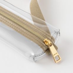 Midori Book Band Pen Case - Clear x Beige image 3