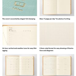 Midori Hibino 2 pages per day diary planner layout