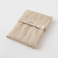 Midori Knitted Book Band Pen Case – Beige — gallery