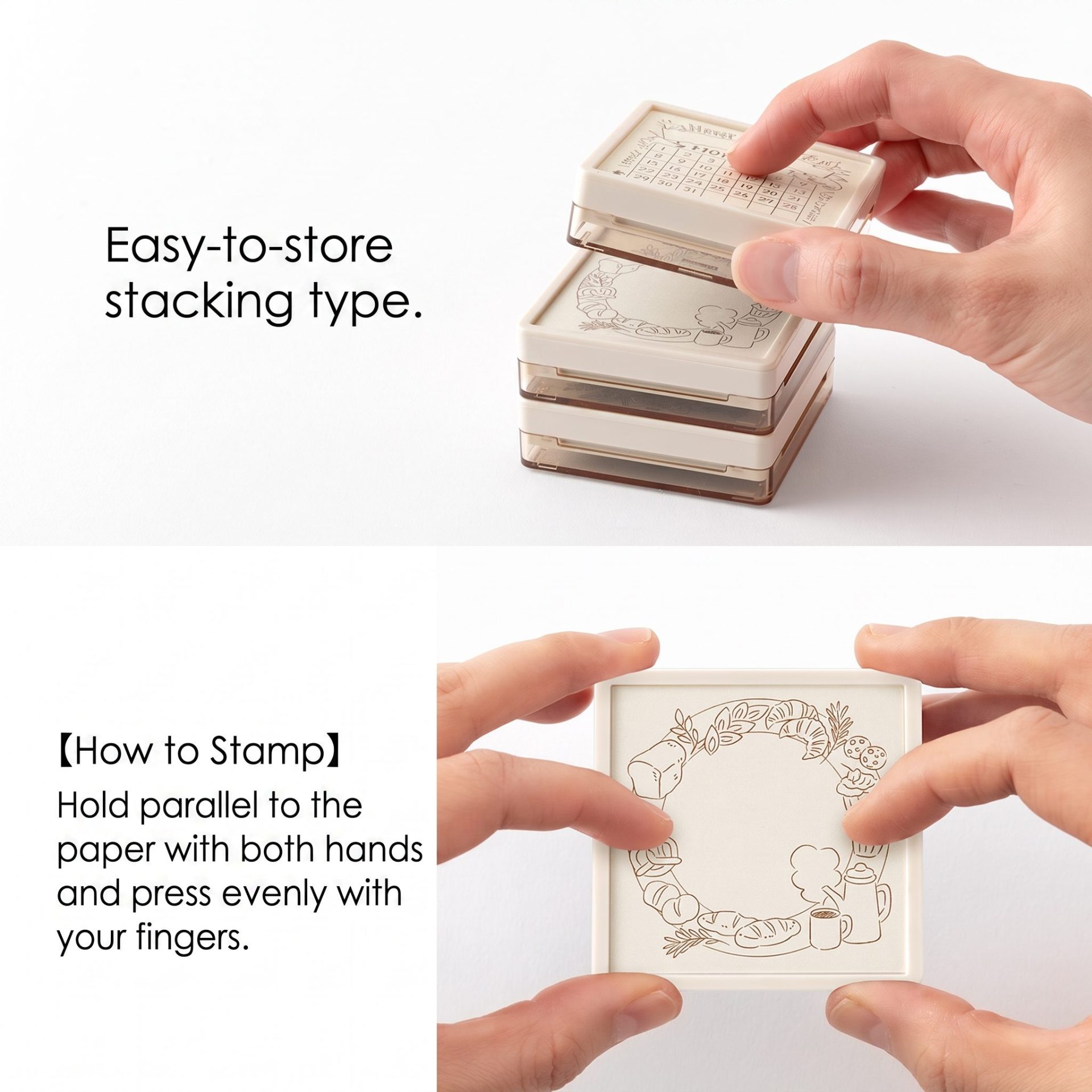 Midori Paintable Stamp Brown Ink - Bread - Image 7
