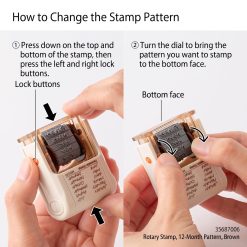 Midori Paintable Rotating Stamp Brown Ink - 12 Months - Image 6