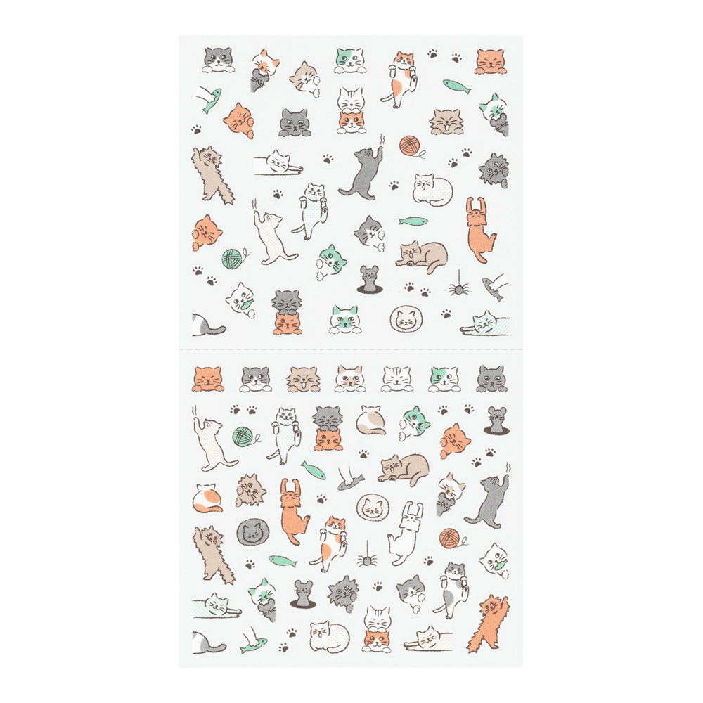 Midori Sticker Sheet - Lined Cat image 2