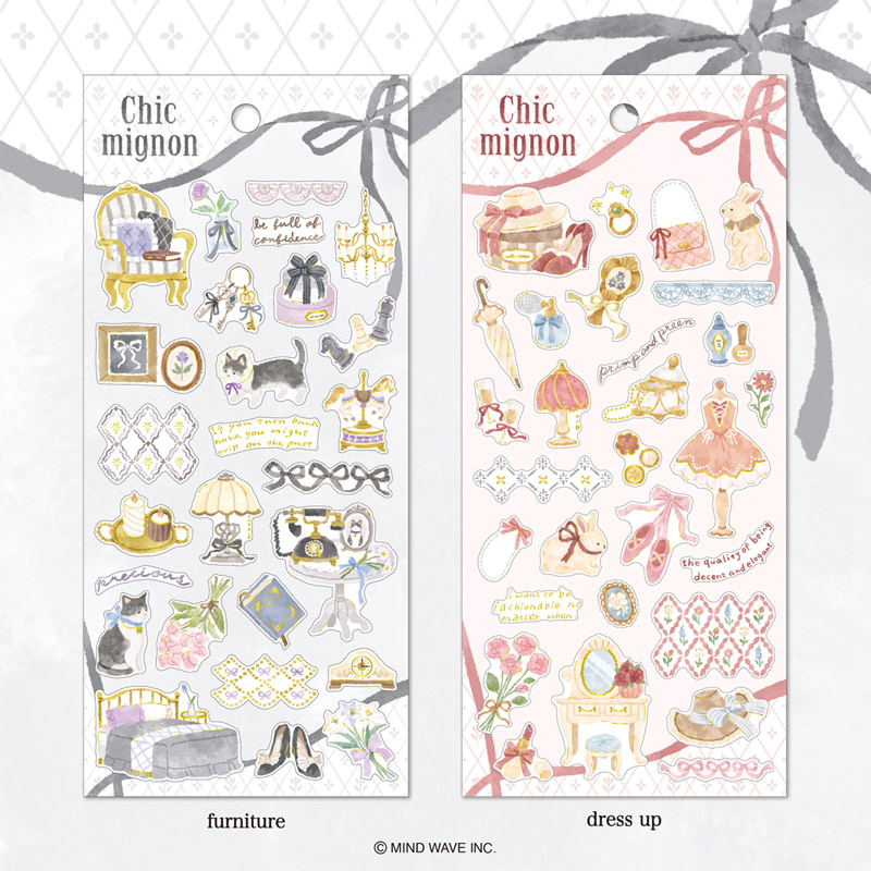 Mind Wave Chic Mignon Stickers (6 designs)