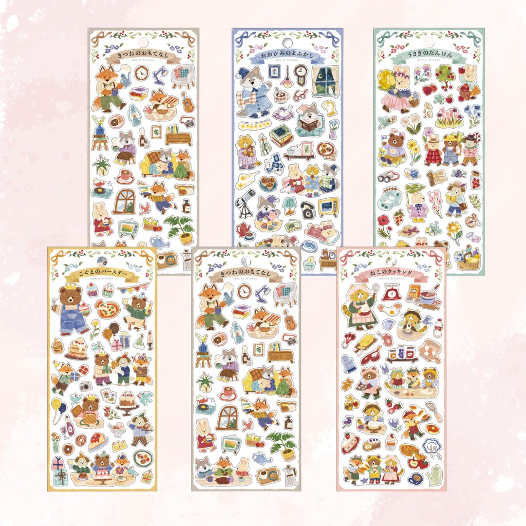 Mind Wave Merry Friends Stickers (6 designs)