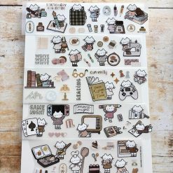 Miso Paper x Cat Collage Club Kiss-cut PET tape - Cozy Hobbies