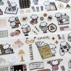 Miso Paper x Cat Collage Club Kiss-cut PET tape - Cozy Hobbies