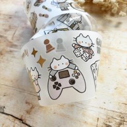 Miso Paper x Cat Collage Club Kiss-cut PET tape - Cozy Hobbies