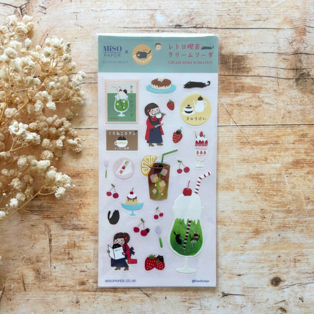Miso Paper x Ryoko Tamura Stickers - Cream Soda Kissaten