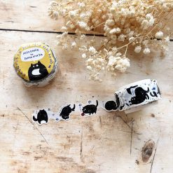 Miso Paper x Ryoko Tamura Die-cut Washi Tape - Kuro Neko Koro Koro
