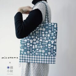 Mizutama "Hana & Check" Tote Bag