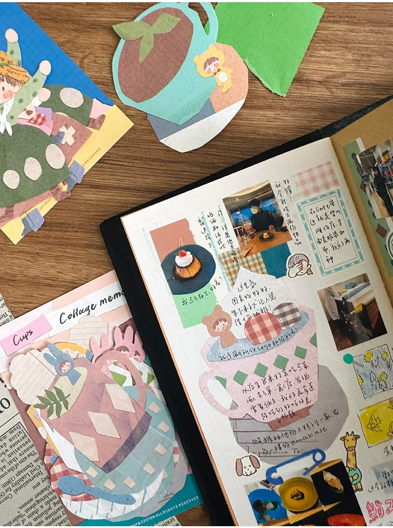 Molinta Die-Cut Memo Sheets – Collage Cups — gallery