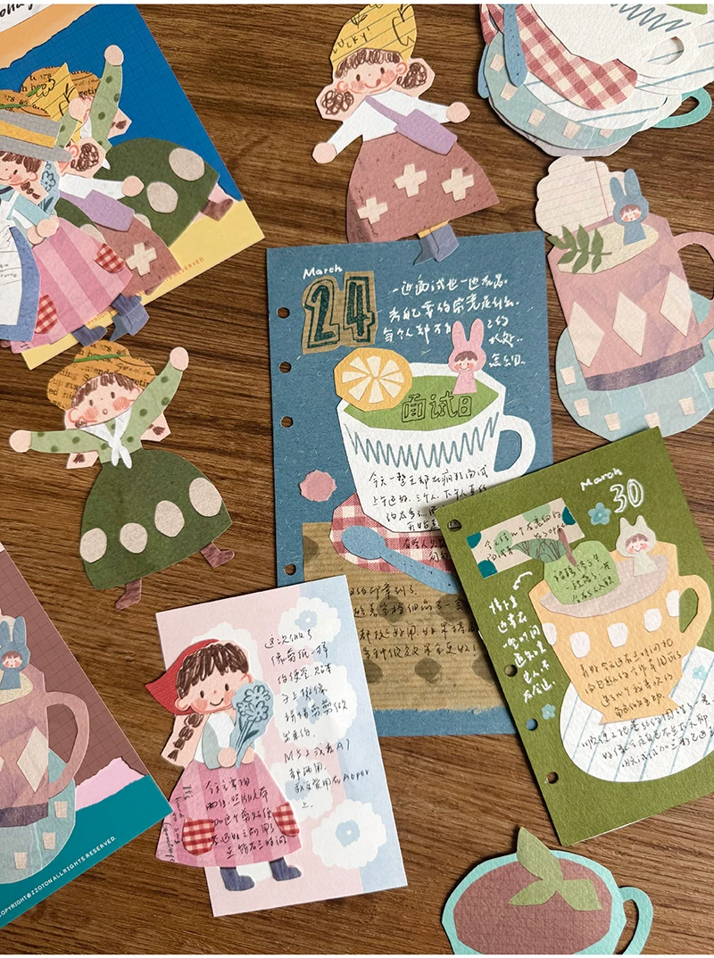 Molinta Die-Cut Memo Sheets – Collage Cups — gallery