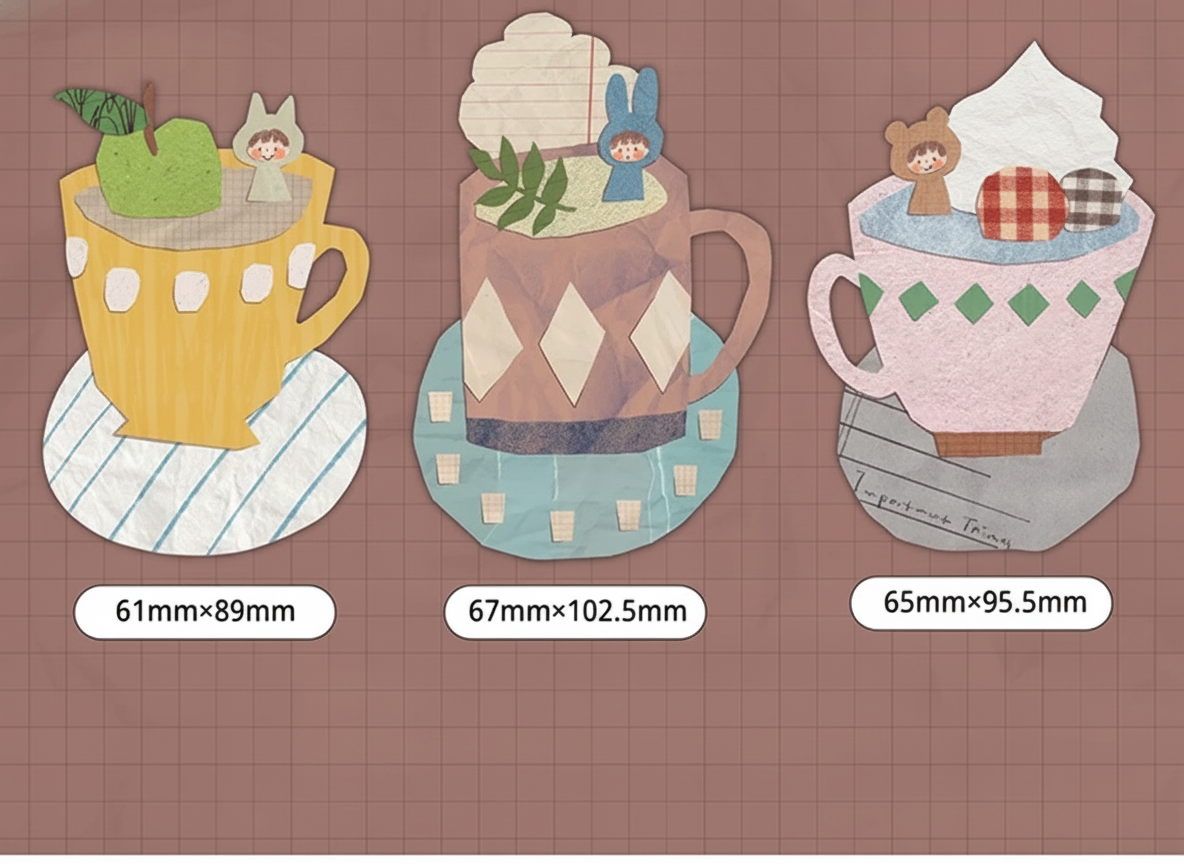 Molinta Die-Cut Memo Sheets – Collage Cups — gallery