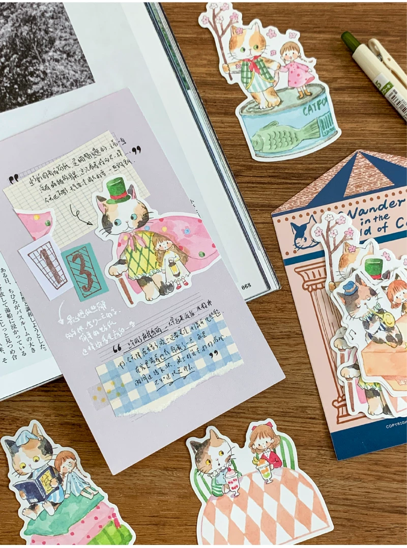 Molinta Die-Cut Memo Sheets – Wander in the World of Cats — gallery