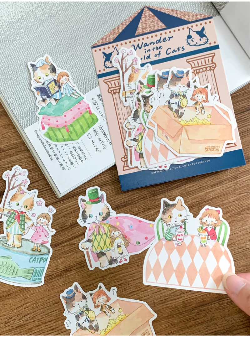 Molinta Die-Cut Memo Sheets – Wander in the World of Cats — gallery