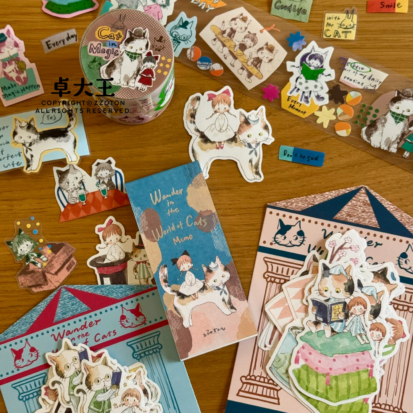 Molinta Die-Cut Memo Sheets – Wander in the World of Cats — gallery