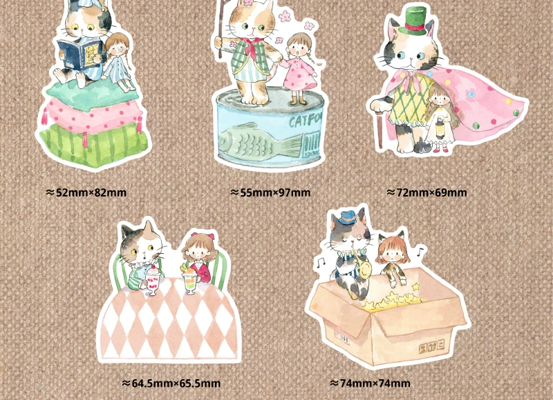 Molinta Die-Cut Memo Sheets – Wander in the World of Cats — gallery