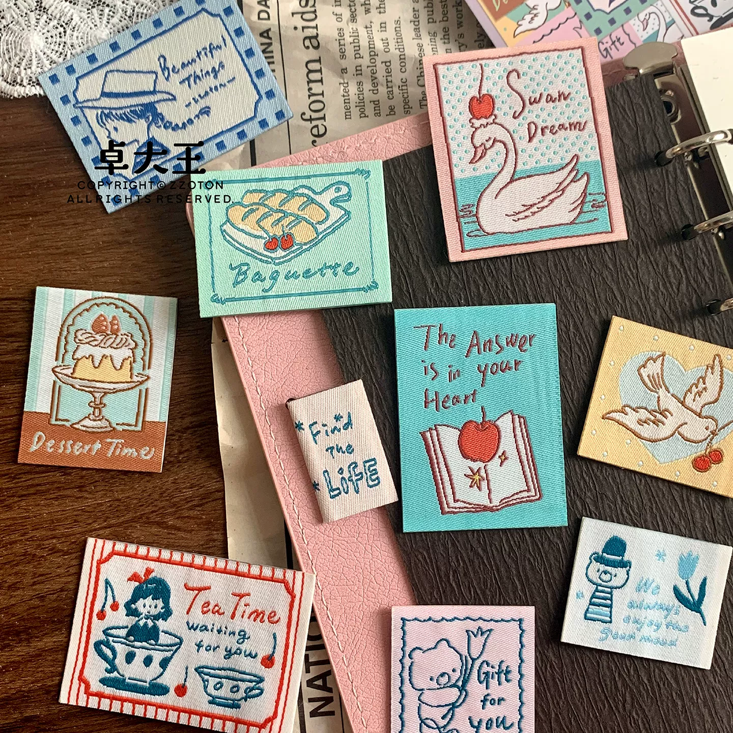 Molinta Fabric Sticker Patches – Retro Romance — gallery