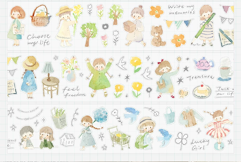 Molinta Kiss-cut PET Tape – Watercolour Stroll — gallery