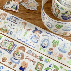 Molinta Kiss-Cut Washi Tape – Blue Green Brown