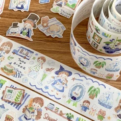 Molinta Kiss-Cut Washi Tape – Blue Green Brown — gallery