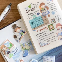 Molinta Kiss-Cut Washi Tape – Blue Green Brown — gallery