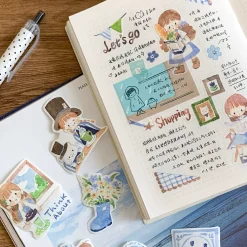 Molinta Kiss-Cut Washi Tape – Blue Green Brown — gallery