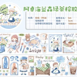 Molinta Kiss-Cut Washi Tape – Blue Green Brown — gallery
