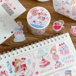 Molinta Kiss-Cut Washi Tape – Pink Cream Blue — gallery