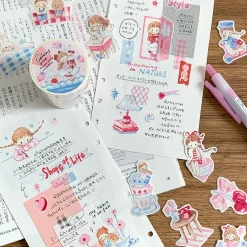 Molinta Kiss-Cut Washi Tape – Pink Cream Blue — gallery